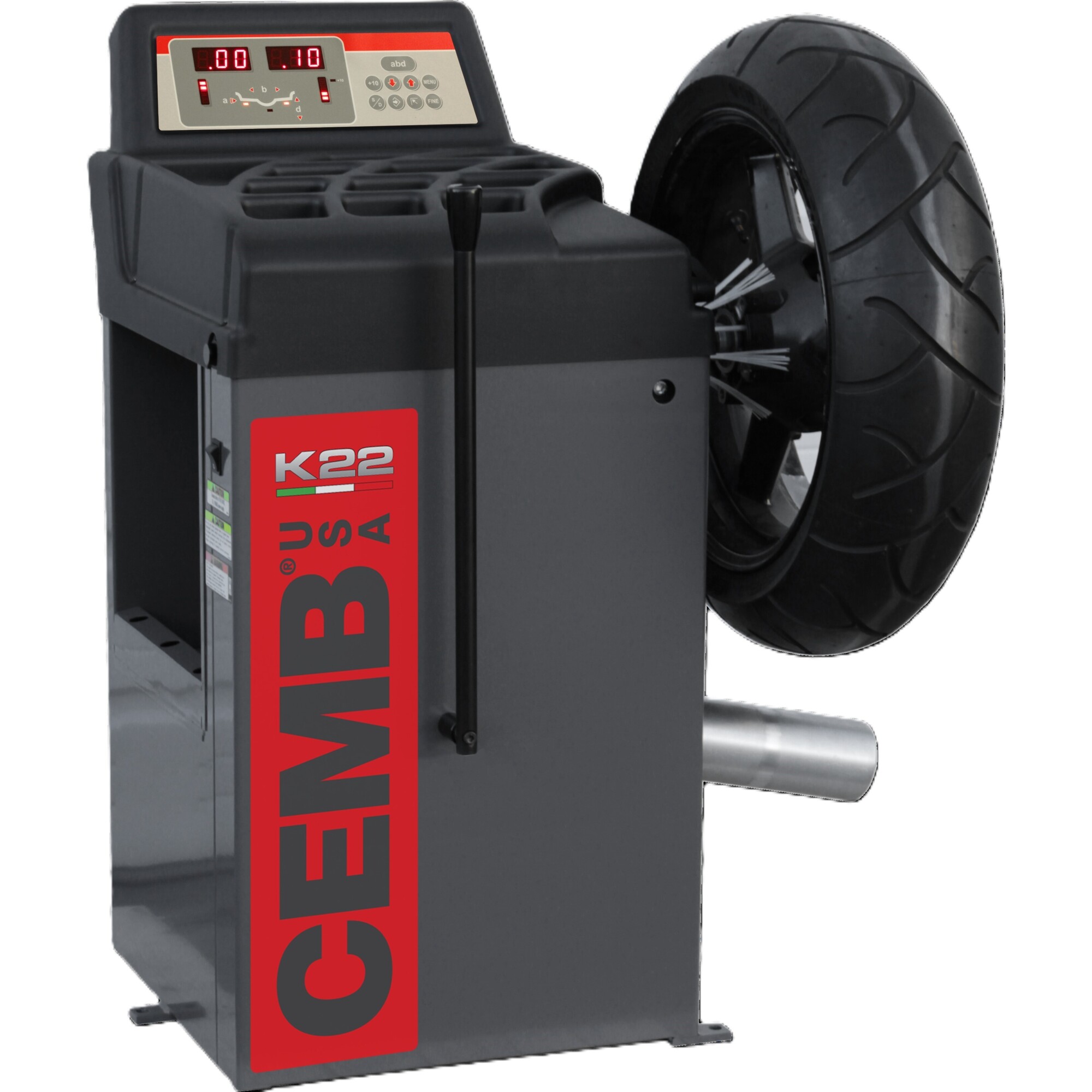 CEMB, Motorcycle Wheel Balancer-Digital, Phase Single-phase, Max. Rim Width 20 in, Tire Diameter 28 in, Model# K22